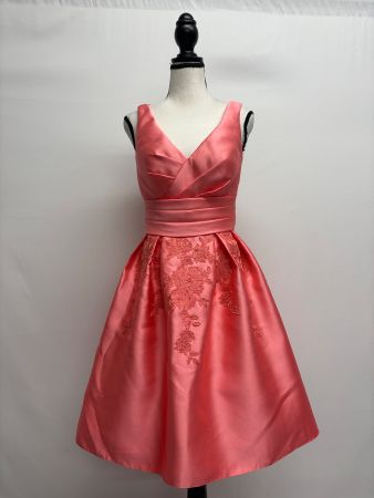 Mery`s Cocktailkleid Gr. 34 rosa bestickt Tüll Satin